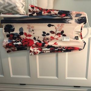 Mauve Floral dress with bell sleeves